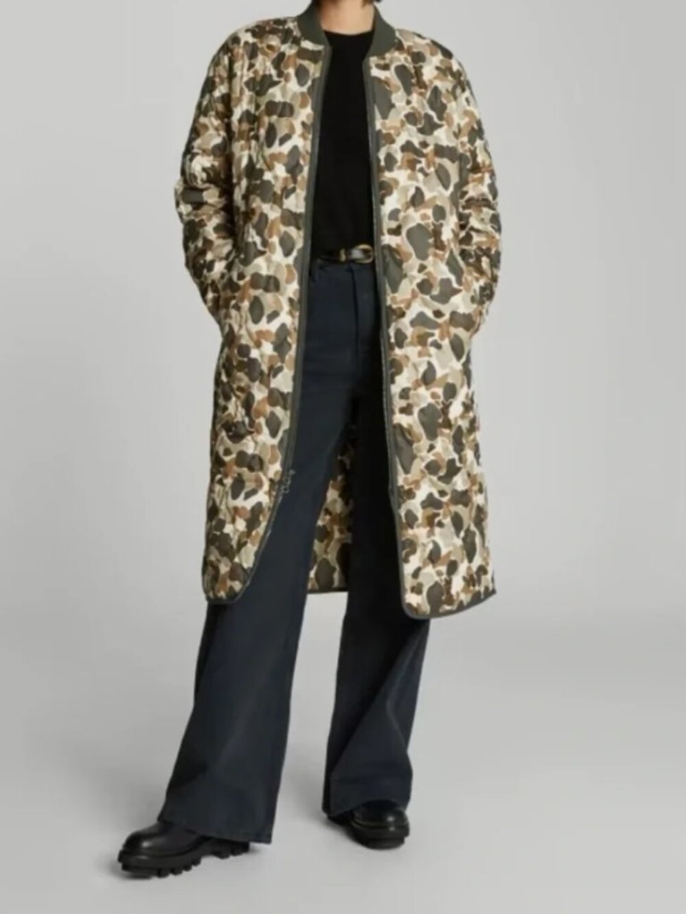 Everlane NWT Women's The ReNew Long Liner Camo XXS